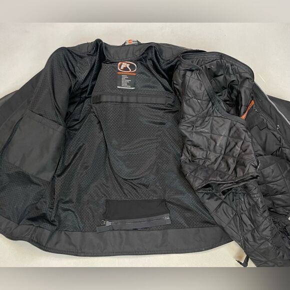 Fieldsheer Deuce Motorcycle Leather Jacket Men Size 48 Black - Picture 8 of 11